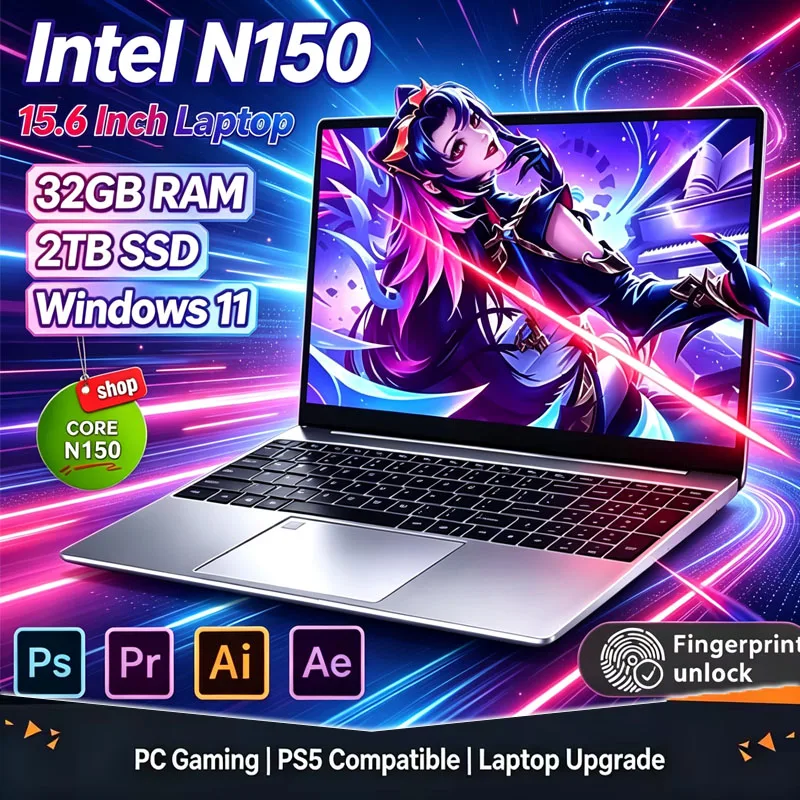 2026 New 15.6' Intel N150 Wind - огляд і ціна Ddr4 Laptop Ram