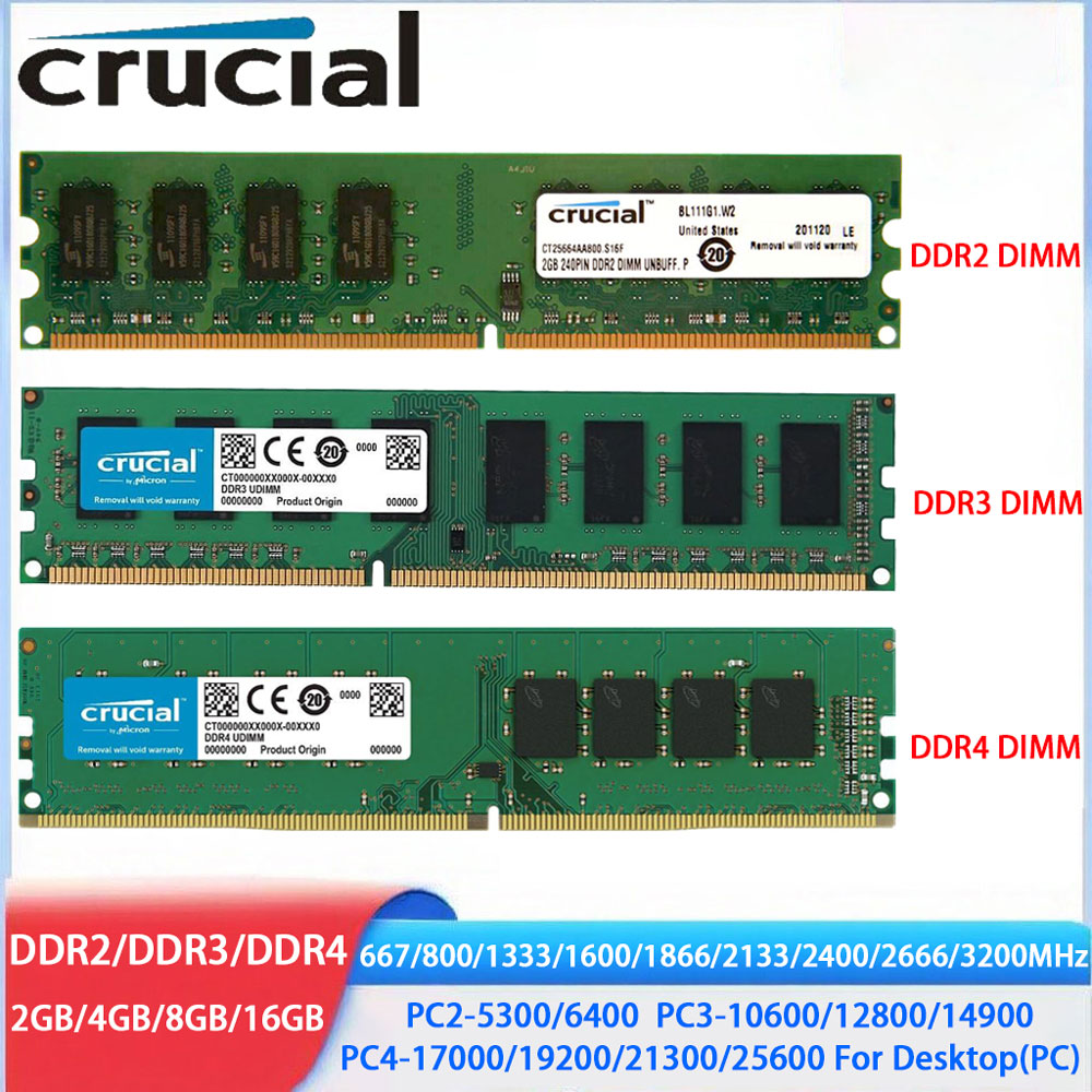 Crucial Memoria DDR4 DDR3 DDR2 - огляд і ціна Ddr4 3200 16Gb